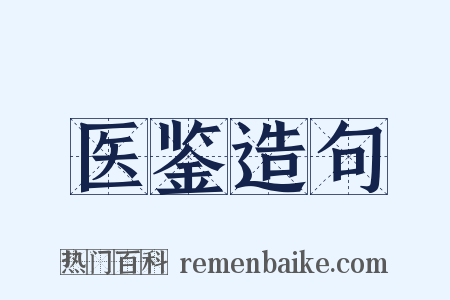 医鉴造句是什么意思的图片